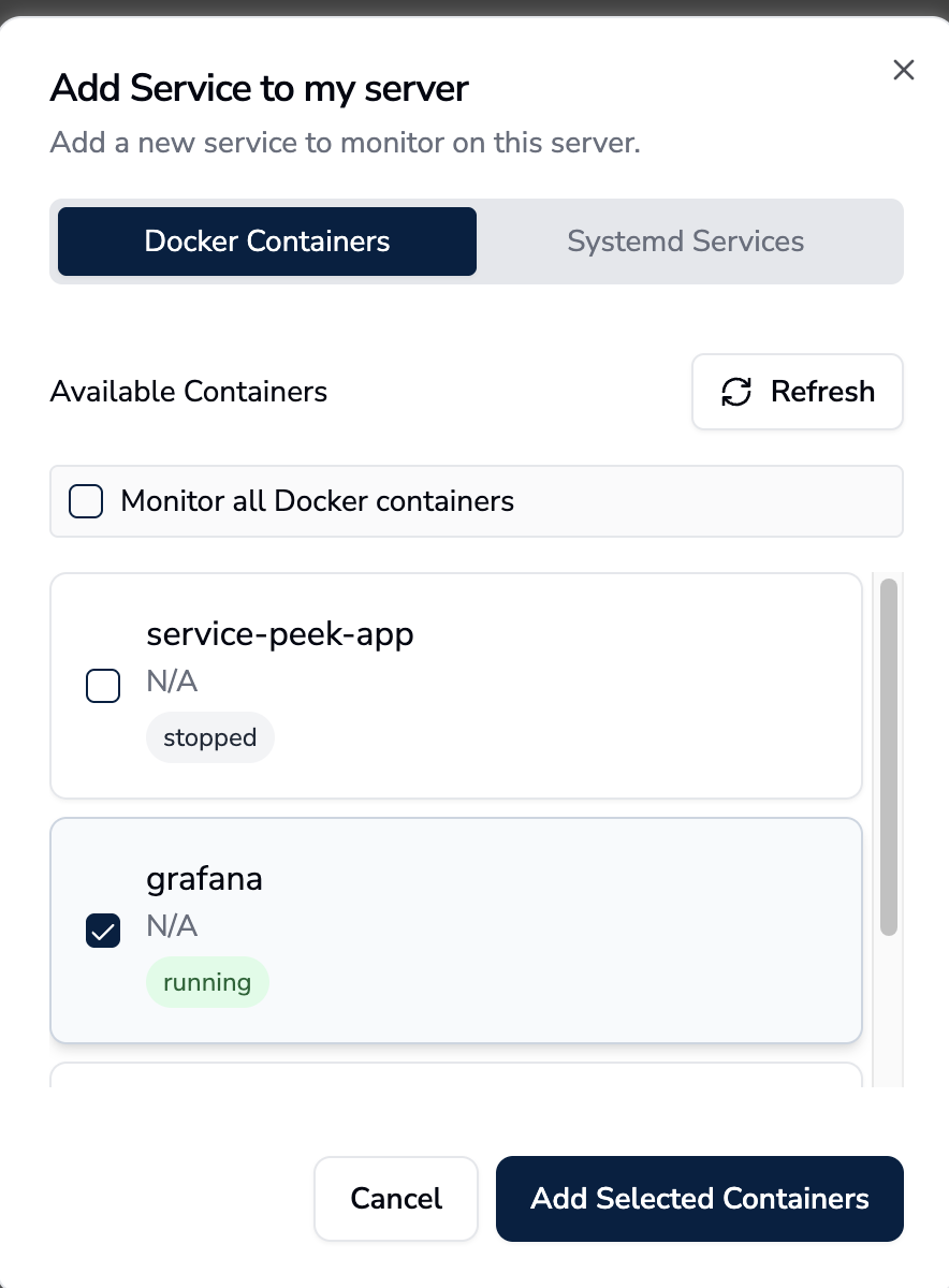 Adding Container Service