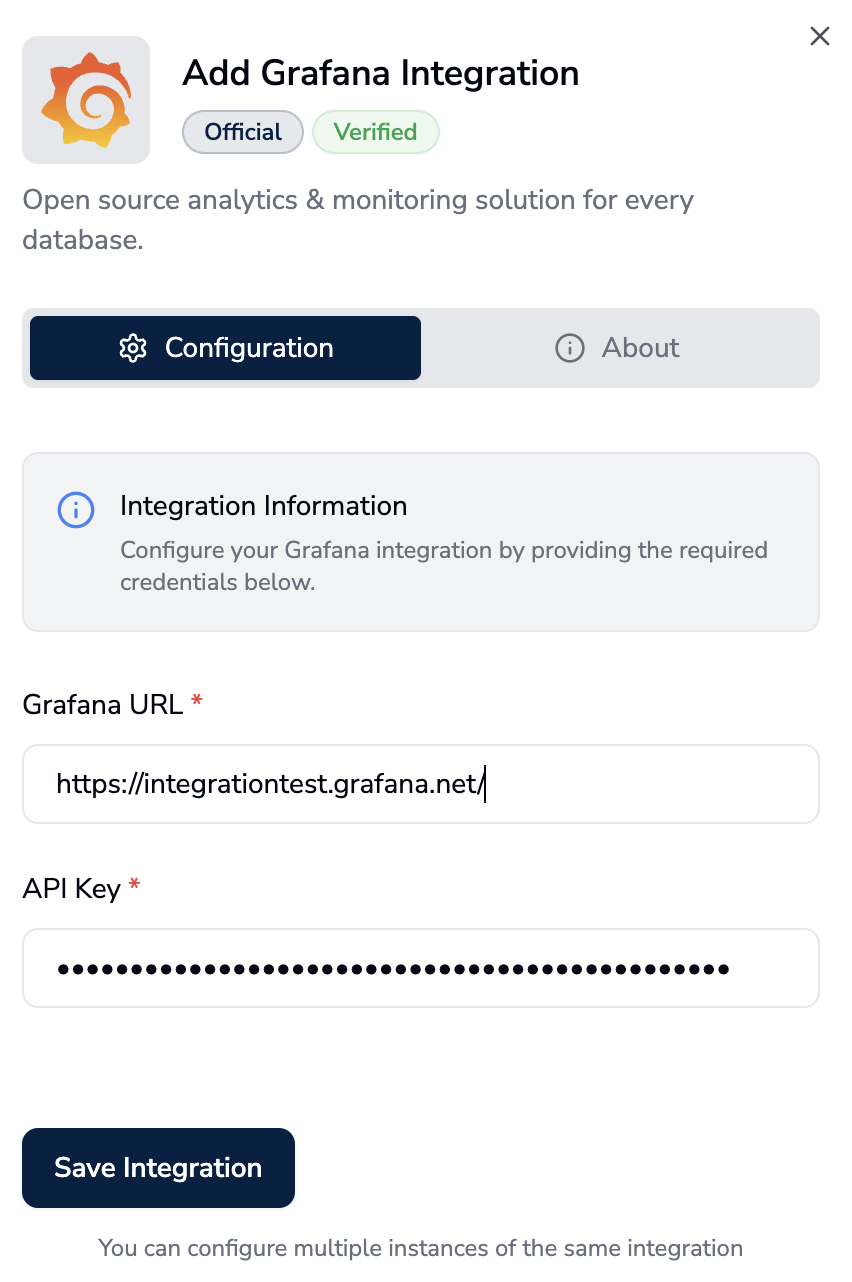 Grafana Integration Setup